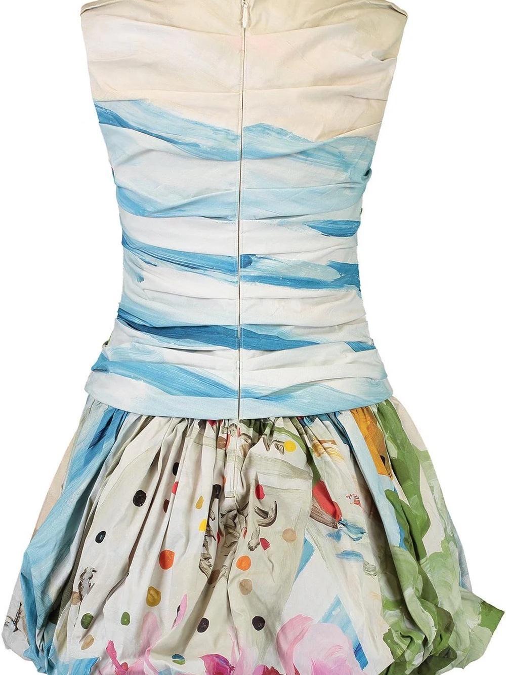 Acler Nershall Floral-Print Mini Dress in Green, Blue & Orange - Picture 8 of 10